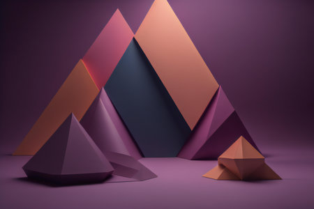 Minimalist abstract background, primitive geometrical figures, generative aiの素材