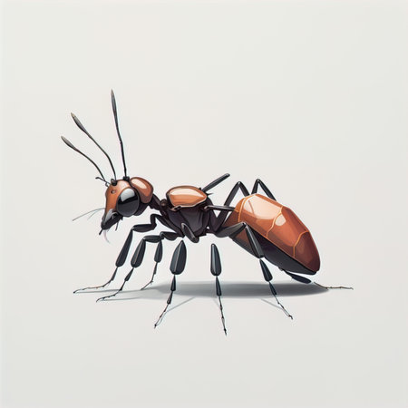 Ant on a white background. generative aiの素材