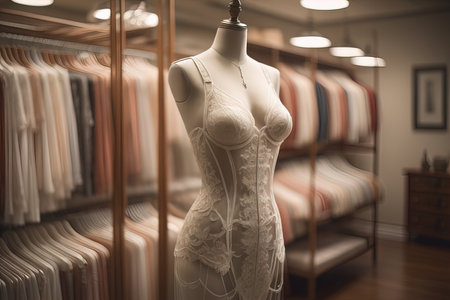 Sensual lingerie on a mannequin. ai generativeの素材