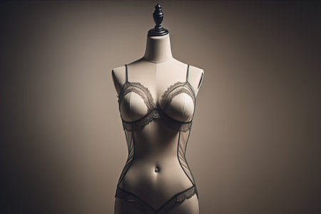 Sensual lingerie on a mannequin. ai generativeの素材