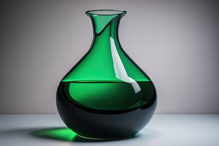 Ceramic vase on a solid color background. ai generativeの素材