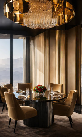 Interior of a luxury business jet airplane. Luxury travel. ai generative.の素材