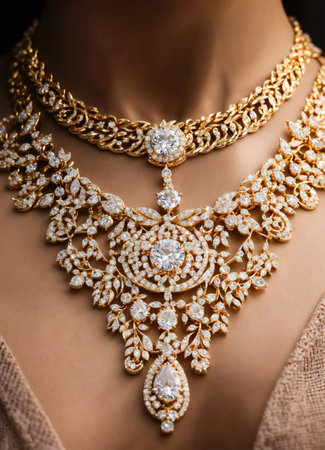 Diamond jewelry luxury and fashion jewelry. ai generative.の素材