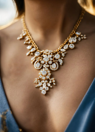 Diamond jewelry luxury and fashion jewelry. ai generative.の素材
