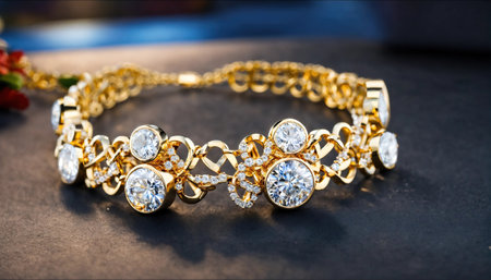 Diamond jewelry luxury and fashion jewelry. ai generative.の素材