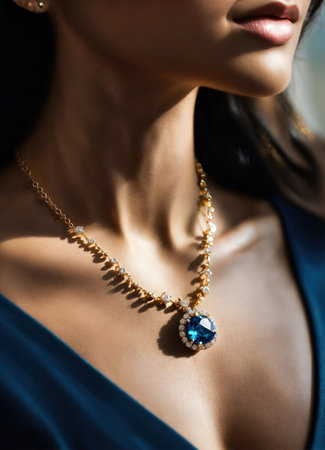 Diamond jewelry luxury and fashion jewelry. ai generative.の素材