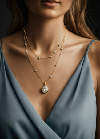 Diamond jewelry luxury and fashion jewelry. ai generative.の素材