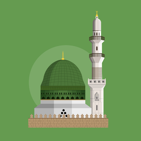 Masjid Nabvi - Saudi Arabiaのイラスト素材
