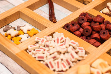 Dog treats and biscuitsの写真素材