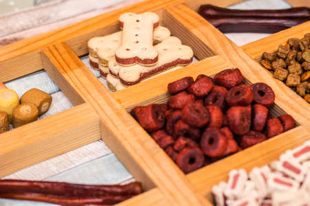 Dog treats and biscuitsの写真素材
