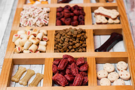Dog treats and biscuitsの写真素材