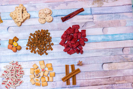 Dog treats and biscuitsの写真素材