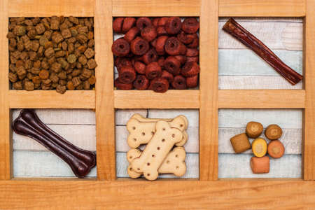 Dog treats and biscuitsの写真素材