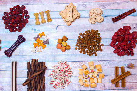 Dog treats and biscuitsの写真素材