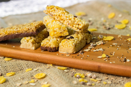 Organic Granola Bars. Healthy snack