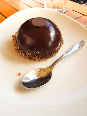 delicious chocolate cake. Ferrero rocher cakeの写真素材