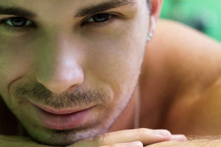 Portrait of a beautiful young manの写真素材