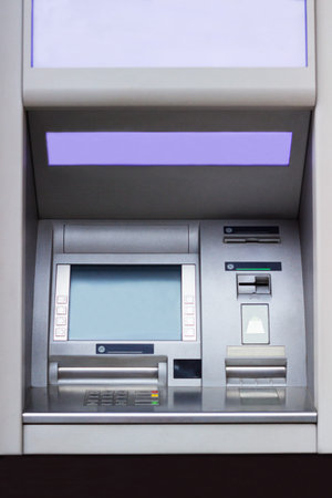 Modern street ATM machine for withdrawal of money and other financial transactions