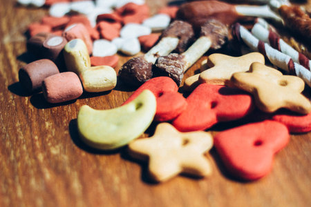 Pet food, snacks for dogs.