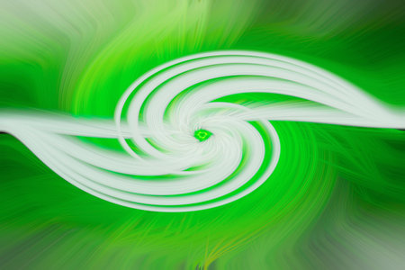 Green wave abstract background. Dreamy smooth abstract green backgroundの写真素材