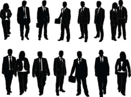 business man collection vectorのイラスト素材