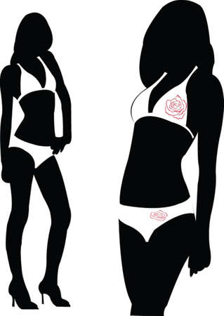 bikini models のイラスト素材