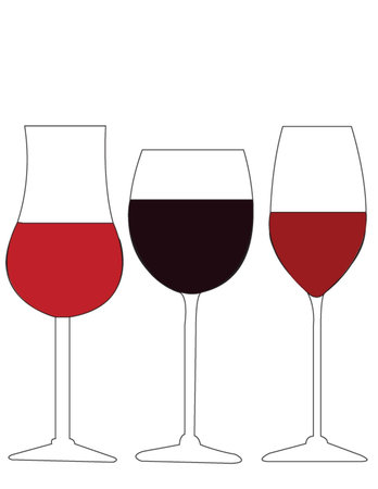 wine glasses のイラスト素材