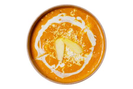 Indian food on a white background, photo for menuの写真素材