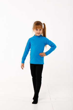 A little girl and her older brother in thermal clothes.の写真素材