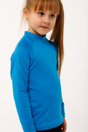 A little girl and her older brother in thermal clothes.の写真素材