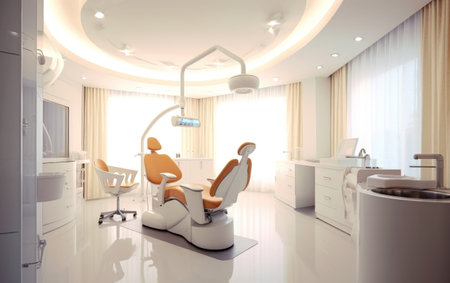 A modern dental office created by artificial intelligence.の写真素材