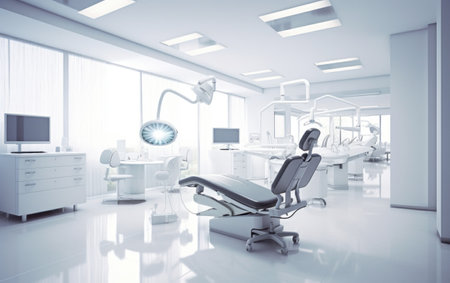A modern dental office created by artificial intelligence.の写真素材