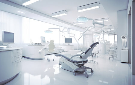 A modern dental office created by artificial intelligence.の写真素材