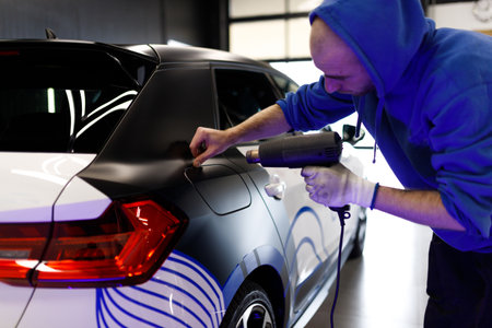 Car tinting, color change, detailing, protective filmの写真素材