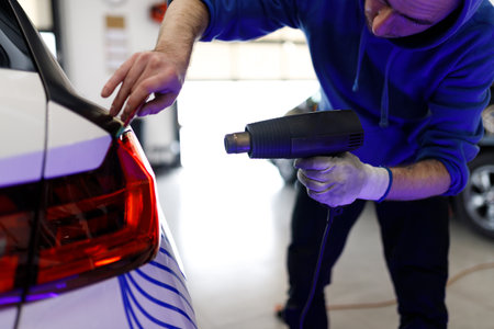 Car tinting, color change, detailing, protective filmの写真素材