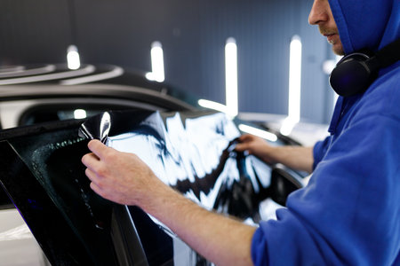 Car tinting, color change, detailing, protective filmの写真素材