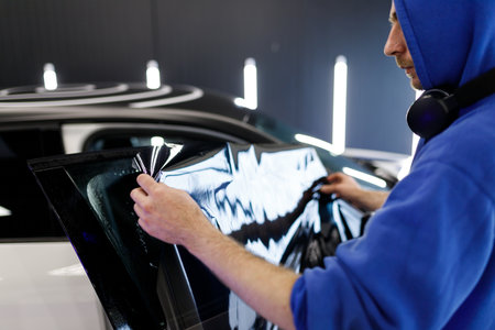 Car tinting, color change, detailing, protective filmの写真素材