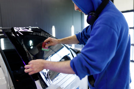 Car tinting, color change, detailing, protective filmの写真素材