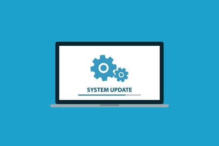 system update, software update icon, symbol vector illustrationのイラスト素材