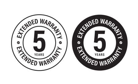 eCommerce abstract, five year extended warranty vector symbolのイラスト素材