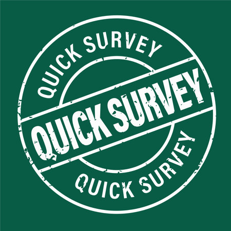 quick survey vector stamp isolated on green backgroundのイラスト素材