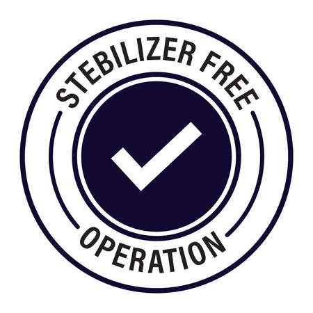 stabilizer free operation vector icon with tick markのイラスト素材