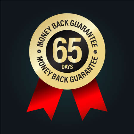 65 days moneyback guarantee. premium vector stampのイラスト素材