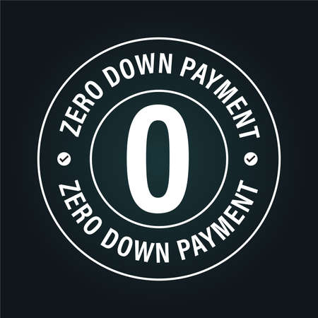 zero down payment vector icon isolated on dark backgroundのイラスト素材