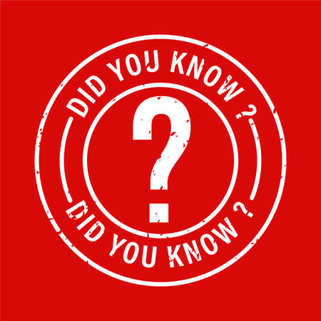 did you know? vector icon isolated on red backgroundのイラスト素材