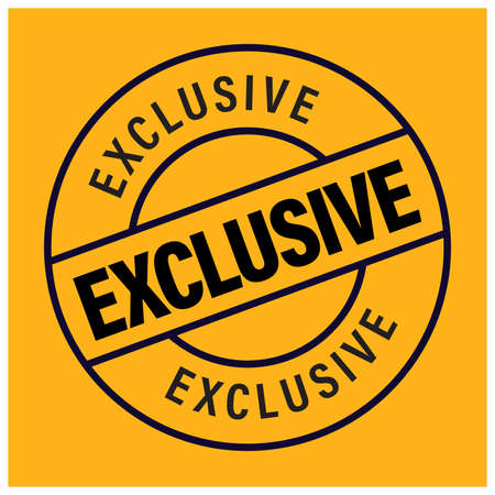 exclusive vector stamp icon isolated on yellow background, simpleのイラスト素材