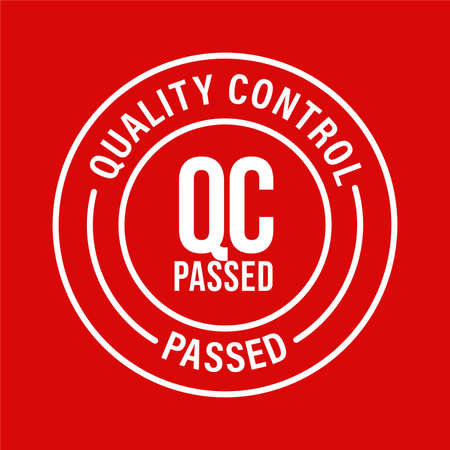 quality control passed,  QC passed vector iconのイラスト素材