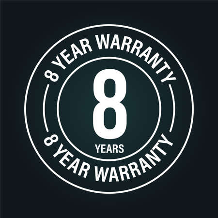 8 year warranty vector iconのイラスト素材