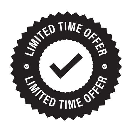 50% discount, limited time offer vector iconのイラスト素材