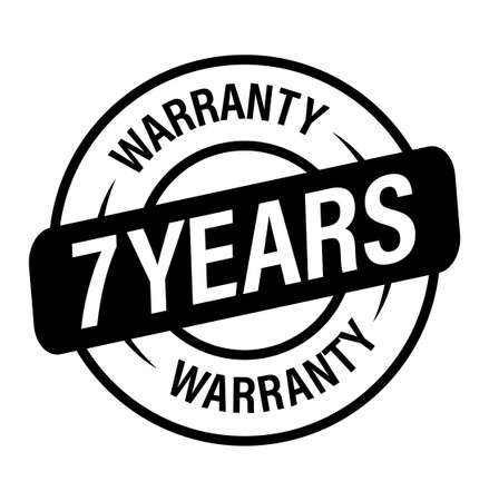 seven years warranty  vector icon, 7 years warranty, black in colorのイラスト素材